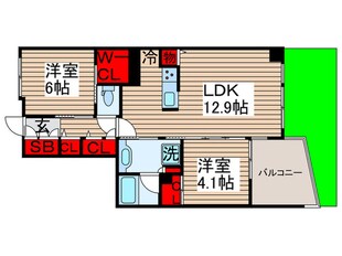 イニシア北千住(101)の物件間取画像